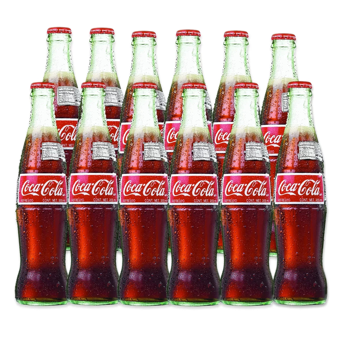 (355ml) Glass Bottle Case (12-Pack). oz. Mexican Coke Authentic Real Cane Sugar Sweetened 12/12 fl