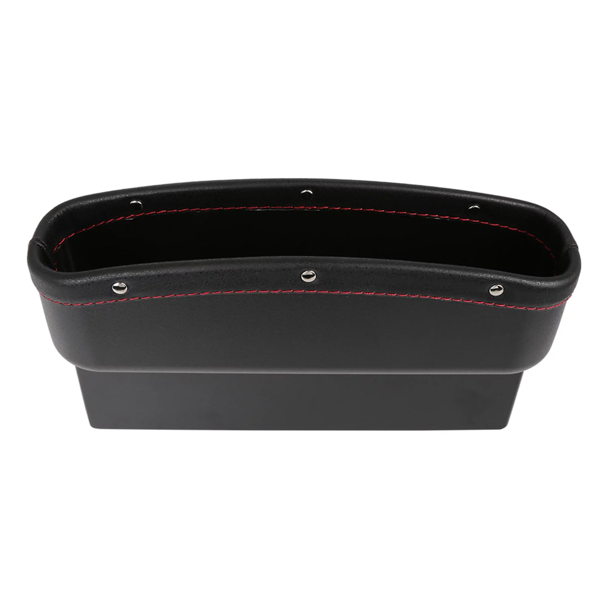 4pcs Black Red Car Seat Crevice Storage Driver Passenger Side Gap Box