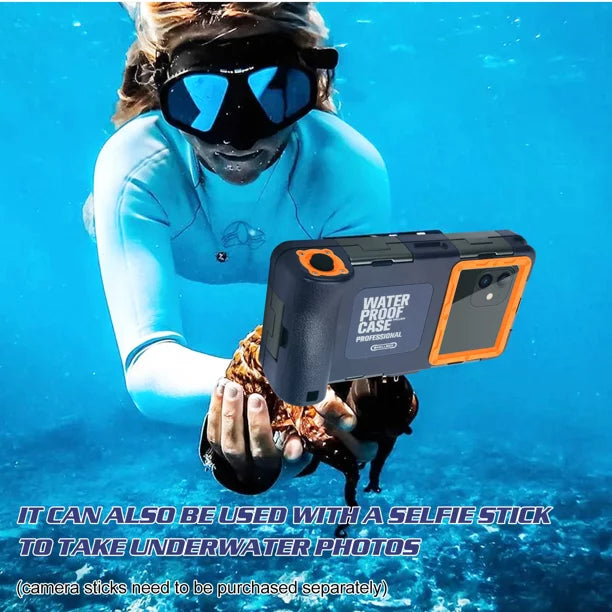 UrbanX Professional [15m/50ft] Swimming Diving Surfing Snorkeling Photo Video Waterproof Protective Case Underwater Housing for Tecno Camon 17 And all Phones Up to 6.9 Inch LCD with Lanyard