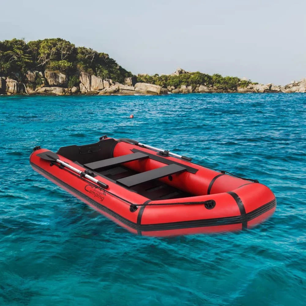 Campingsurvivals 10ft PVC Inflatable Fishing Assault craft Red