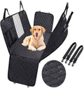 Dog Car Seat Covers with Mesh Window, Waterproof Dog wrap Back Seat, Scratchproof Dog Car Hammock Dogs Protection wrap for Cars SUVs & Trucks