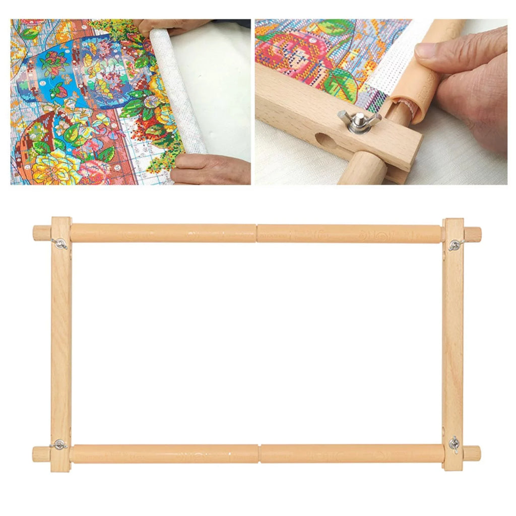 Tapestry Scroll Universal Embroidery Needlework Frame Holder Cross Stitch DIY Sewing Hoop for Silk-painting
