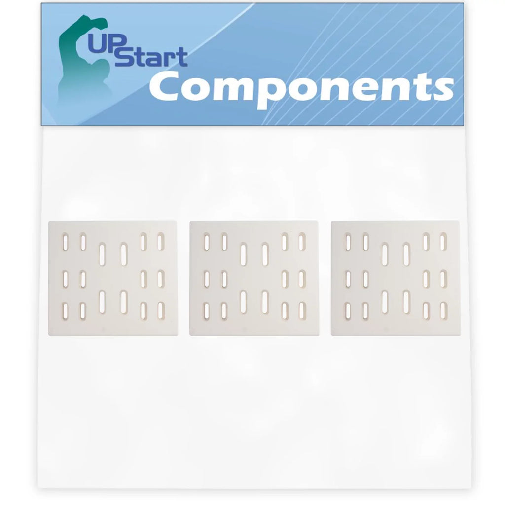 3-Pack BBQ Grill Heat Shield Plate Tent Replacement Parts for Bakers Chefs Y0202XCLP - appropriate Barbeque Ceramic Flame Tamer, Guard, Deflector, Flavorizer Bar, Vaporizer Bar, Burner shield 8"