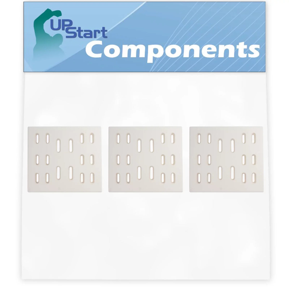 3-Pack BBQ Grill Heat Shield Plate Tent Replacement Parts for Bakers Chefs Y0202XCLP - appropriate Barbeque Ceramic Flame Tamer, Guard, Deflector, Flavorizer Bar, Vaporizer Bar, Burner shield 8"