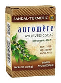 by Auromere (pack of 6). Ayurvedic Bar Soap with Organic Neem Sandal-Turmeric - 2.75 oz
