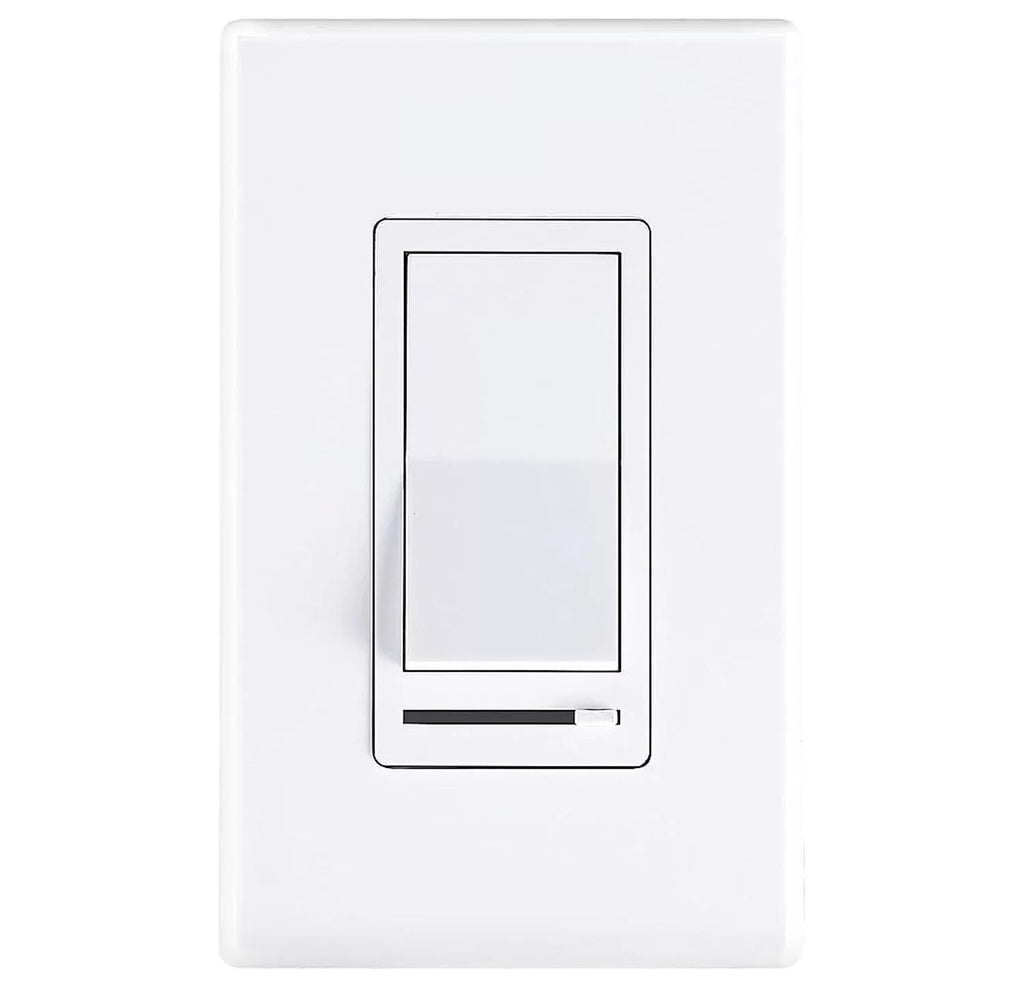 Cloudy Bay in Wall Dimmer Switch for LED Light/CFL/Incandescent,3-Way Single Pole Dimmable Slide,600 Watt max,shield Plate Included