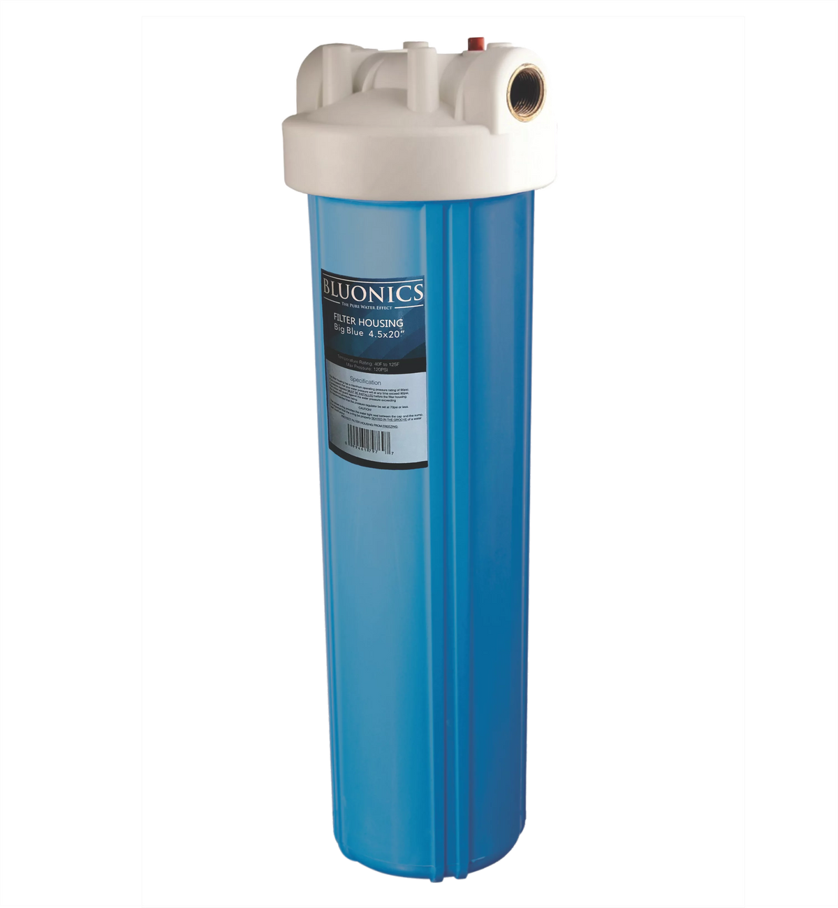 Bluonics 4.5"x20" Whole House aqua Filter Replacement Solid Blue Canister-Cap not included