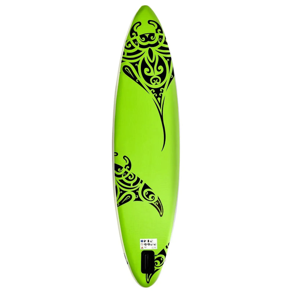 Dcenta Inflatable Paddleboard Set Beach Surfing Board with Oar, Fin, Hand Pump,  Kit and Carrying Bag Surfboard for Adults 144.1 x 29.9 x 5.9 Inches (L x W x H)