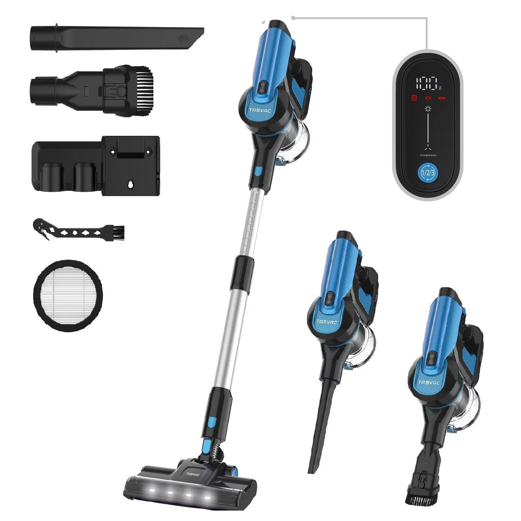 TASVAC Cordless Vacuum Cleaner 28kPa 6-in-1 Lightweight Stick Vacuum Cleaner Up to 50mins Runtime for Carpet Floor Pet Hair