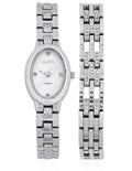 Elgin Adult Female Analog Watch and Bracelet 2pc Set in Silver (EG170016ST)