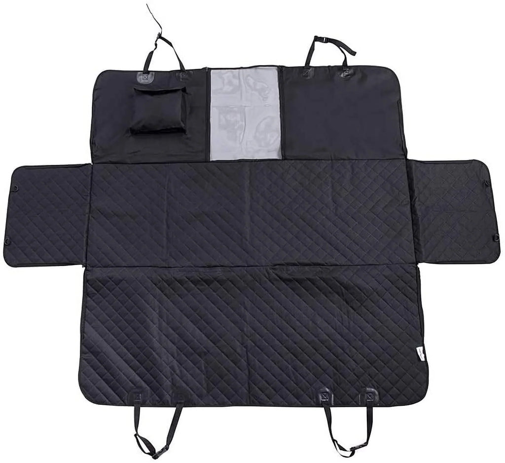 Dog Car Seat Covers with Mesh Window, Waterproof Dog wrap Back Seat, Scratchproof Dog Car Hammock Dogs Protection wrap for Cars SUVs & Trucks