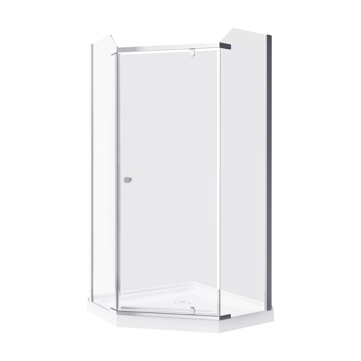 A&E Bath Cassidy Neo Angle Shower Enclosure Kit With Acrylic Base Without Walls