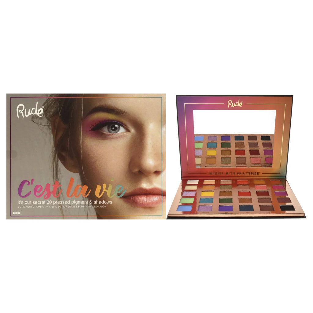 Rude Cosmetics Cest La Vie 30 Eyeshadow Palette , 1.13 oz Eye Shadow