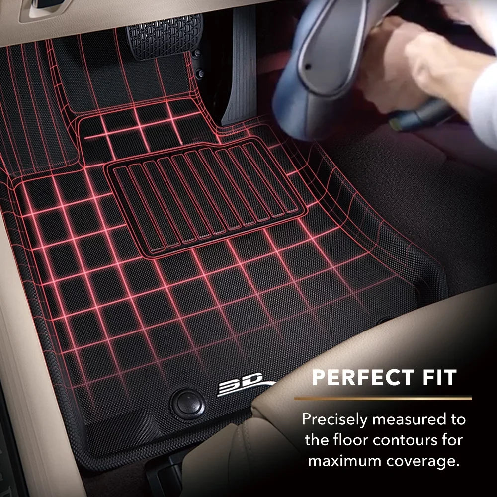 3D MAXpider KAGU Floor Mat (BLACK) matching with SUBARU FORESTER 2014-2018 - Front Row