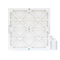 Actual Size: 21-1/2 x 21-1/2 x 7/8. 6 Pack of 22x22x1 MERV 10 Pleated Air Filters by Glasfloss