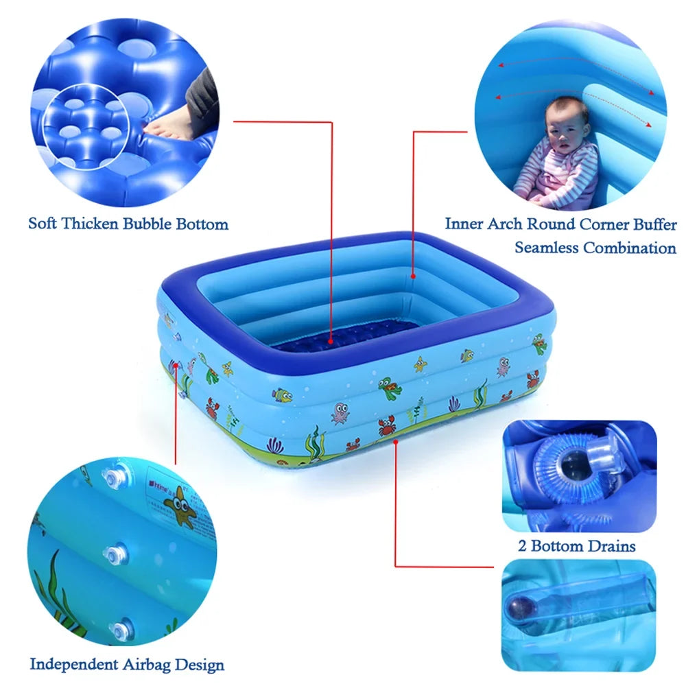 GoolRC Portable Swimming Pool Inflatable Swimming Pool Basin Kid Bathtub