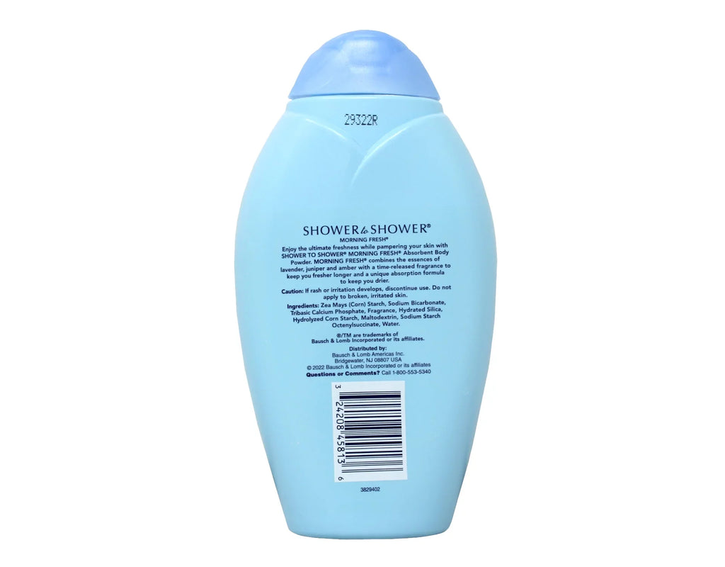 SHOWER TO SHOWER Body Powder Morning Fresh 13 oz (Pack of 6)