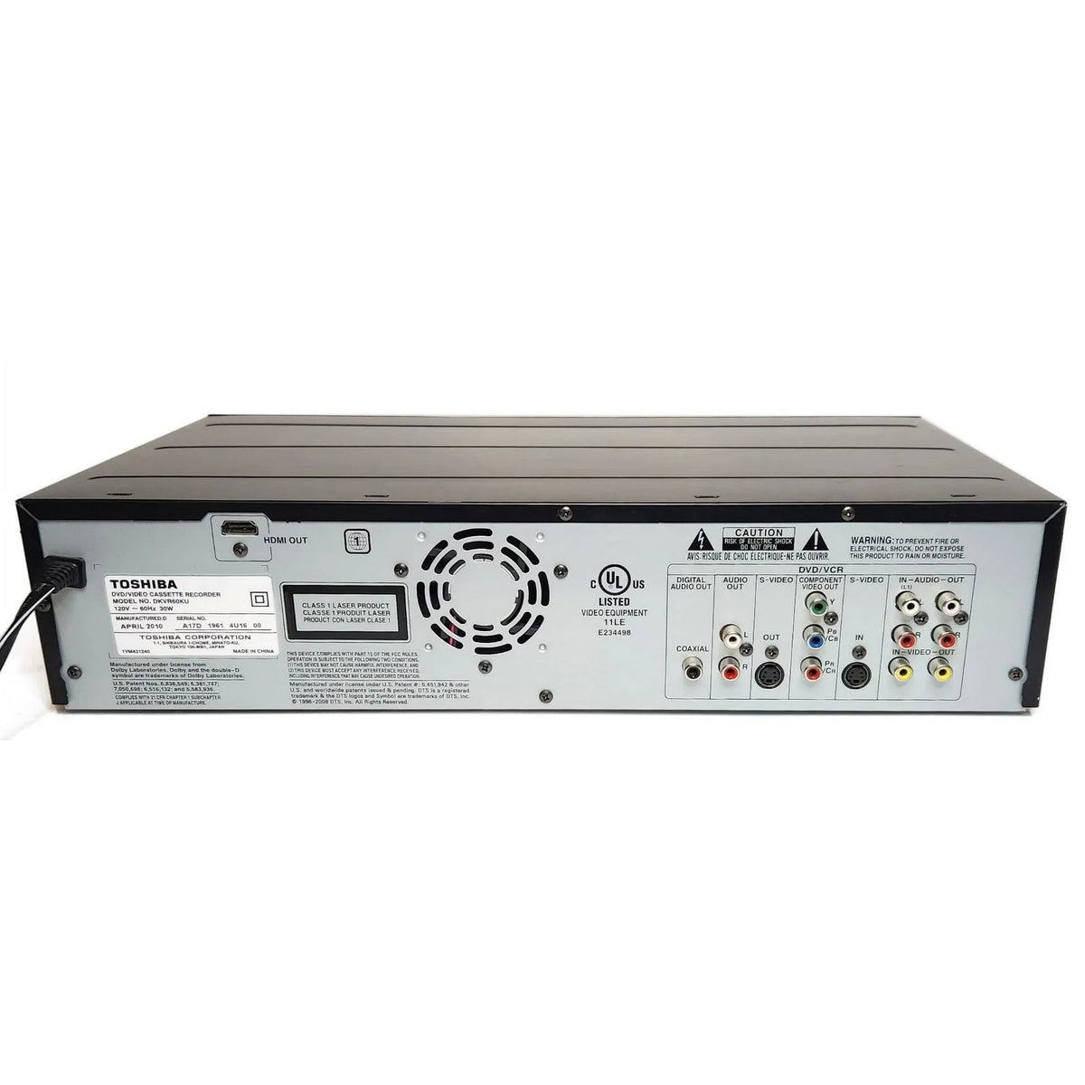 DKVR60 (NEW) DVD/VCR Recorder Combo AV, Manual, Remote Included