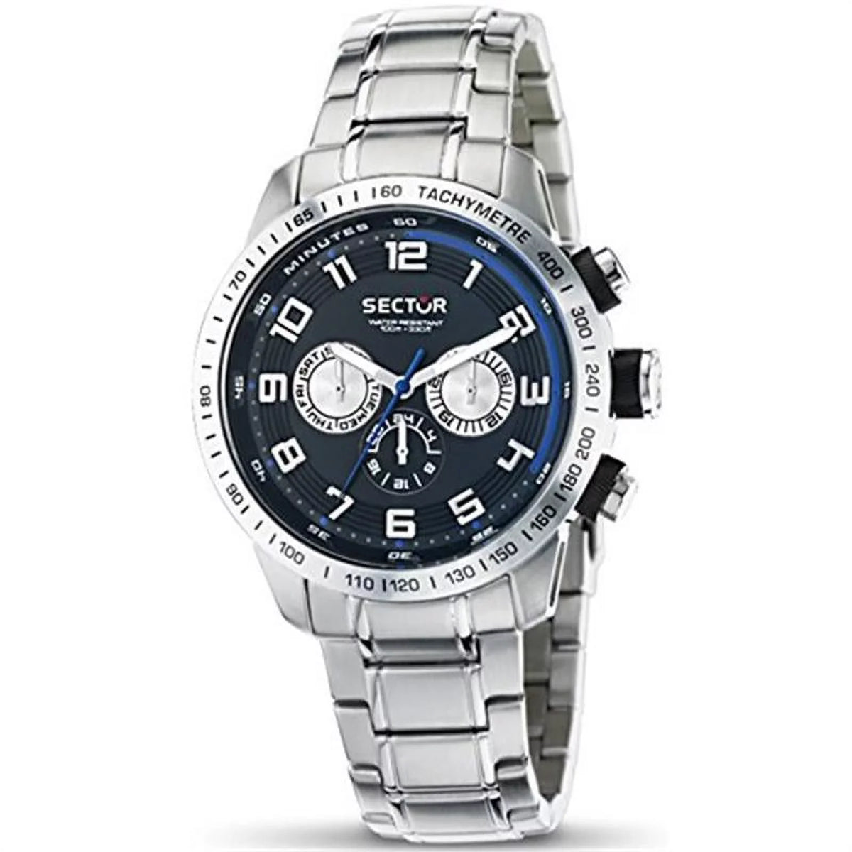 Sector Men's R3253575002 Racing Analog Stainless Steel Watch with Triple-Link Bracelet