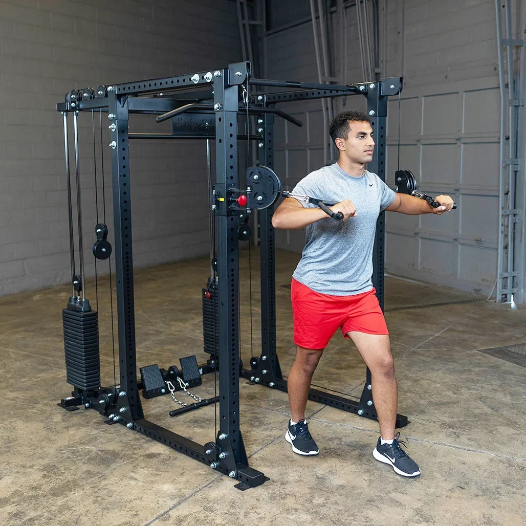 Body-Solid Functional Trainer Attachment with Weight Stacks
