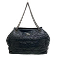 Pre-Owned CHANEL Bubble Quilt Chain Shoulder Coco Mark Handbag Black Women's Z0005974 (Fair)