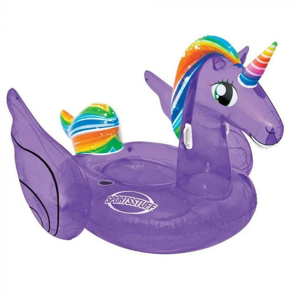 Magical Unicorn Inflatable Pool Float, Purple. Airhead AHPF3020 83 x 74 in